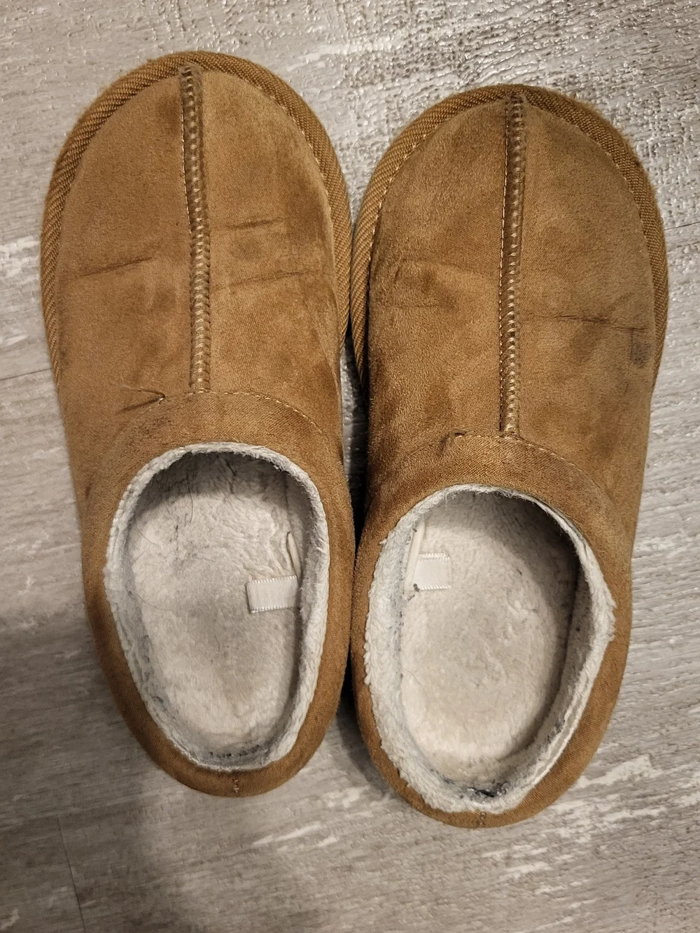 Target Kids Faux-Suede Slip-On Slippers - Tan Brown